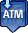  Signifies an ATM on the map that takes deposits