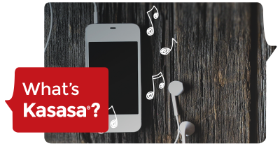 Mobile phone playing music