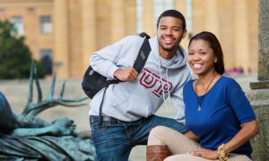 Mom and her son the college student